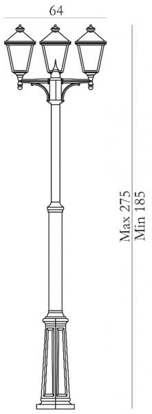 Vignette 3 produit Ref : 483VI         | london blanc 3x70w halogene/e27 ip44